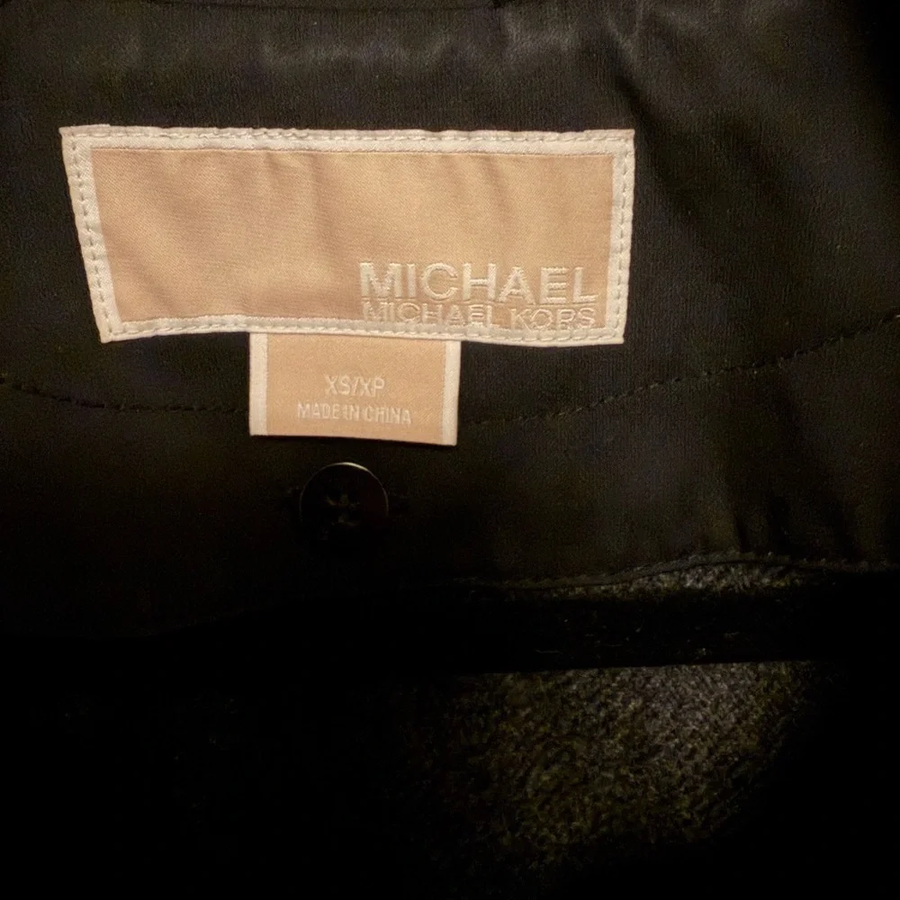 Michael Kors Trench Coat Button Belted Wool Blend Liner Size Small Classic